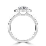 Pear Lab Created Diamond 3-Prong Open Bridge Halo Engagement Ring in White Gold (MVSLG1569-W)