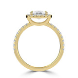 Marquise Lab Created Diamond 4-Prong Open Bridge Halo Engagement Ring in Yellow Gold (MVSLG1574-Y)