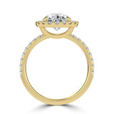 Pear Lab Created Diamond 3-Prong Open Bridge Halo Engagement Ring in Yellow Gold (MVSLG1575-Y)