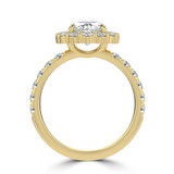 Oval Lab Created Diamond 4-Prong Open Bridge Halo Engagement Ring in Yellow Gold (MVSLG1579-Y)