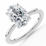 Oval Lab Created Diamond 4-Prong Solitaire Engagement Ring in White Gold (MVSLG1585-W)