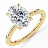 Oval Lab Created Diamond 4-Prong Solitaire Engagement Ring in Yellow Gold (MVSLG1585-Y)
