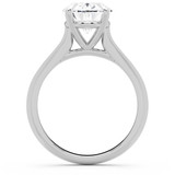 Oval Lab Created Diamond 4-Prong Solitaire Engagement Ring in White Gold (MVSLG1588-W)