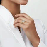 Radiant Lab Created Diamond 4-Prong Split-Shank Cathedral Halo Engagement Ring in Yellow Gold (MVSLG1589-Y)