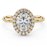 Oval Lab Created Diamond 4-Prong Open Bridge Halo Engagement Ring in Yellow Gold (MVSLG1593-Y)