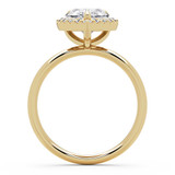 Pear Lab Created Diamond 3-Prong Open Bridge Halo Engagement Ring in Yellow Gold (MVSLG1594-Y)