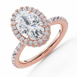 Oval Lab Created Diamond Rollover Halo Engagement Ring in Rose Gold (MVSLG1597-R)