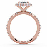 Oval Lab Created Diamond Rollover Halo Engagement Ring in Rose Gold (MVSLG1597-R)