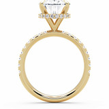 Oval Lab Created Diamond Hidden Halo Solitaire with Accents Engagement Ring in Yellow Gold (MVSLG1601-Y)
