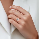Pear Lab Created Diamond Cathedral Split-shank Pear Halo Engagement Ring in Rose Gold with Hidden Halo and Bridge Accents (MVSLG1609-R)