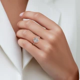 Cushion Lab Created Diamond Rollover Halo Engagement Ring in Rose Gold with Hidden Bridge & Basket Accents (MVSLG1611-R)