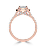 Marquise Lab Created Diamond Marquise Halo Halo Engagement Ring in Rose Gold (MVSLG1637-R)