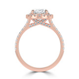 Oval Lab Created Diamond Oval Halo Halo Engagement Ring in Rose Gold (MVSLG1638-R)