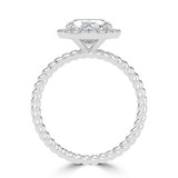 Oval Lab Created Diamond Oval Halo with Twisted Band Halo Engagement Ring in White Gold (MVSLG1643-W)
