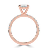 Marquise Lab Created Diamond Solitaire with Accents Engagement Ring in Rose Gold (MVSLG1648-R)