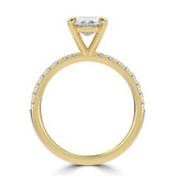 Marquise Lab Created Diamond Solitaire with Accents Engagement Ring in Yellow Gold (MVSLG1648-Y)