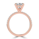 Pear Lab Created Diamond Solitaire with Accents Engagement Ring in Rose Gold (MVSLG1650-R)