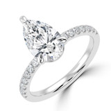 Pear Lab Created Diamond Solitaire with Accents Engagement Ring in White Gold (MVSLG1650-W)