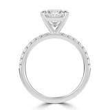 Princess Lab Created Diamond Solitaire with Accents Engagement Ring in White Gold (MVSLG1651-W)