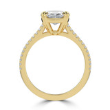 Marquise Lab Created Diamond Double Prong Split Shank Solitaire with Accents Engagement Ring in Yellow Gold (MVSLG1676-Y)