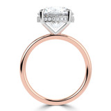 Round Lab Created Diamond Hidden Halo Solitaire with Accents Engagement Ring in Rose Gold & White Gold (MVSLG1702-R)
