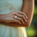 Oval Lab Created Diamond Hidden Halo Solitaire with Accents Engagement Ring in Rose Gold (MVSLG1710-R)