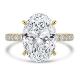 Oval Lab Created Diamond Hidden Halo Solitaire with Accents Engagement Ring in Yellow Gold (MVSLG1710-Y)