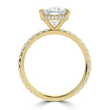 Oval Lab Created Diamond Hidden Halo Solitaire with Accents Engagement Ring in Yellow Gold (MVSLG1713-Y)