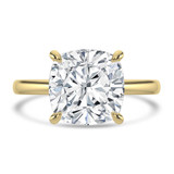 Cushion Lab Created Diamond Solitaire Engagement Ring in Yellow Gold (MVSLG1718-Y)