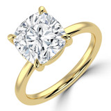 Cushion Lab Created Diamond Solitaire Engagement Ring in Yellow Gold (MVSLG1718-Y)