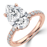 Pear Lab Created Diamond Solitaire with Accents Engagement Ring in Rose Gold (MVSLG1719-R)