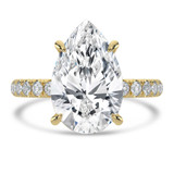 Pear Lab Created Diamond Solitaire with Accents Engagement Ring in Yellow Gold (MVSLG1719-Y)
