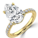 Pear Lab Created Diamond Solitaire with Accents Engagement Ring in Yellow Gold (MVSLG1719-Y)
