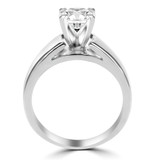 Round Diamond Wide Shank Solitaire Engagement Ring in White Gold (MVS0007-W)