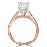 Round Diamond Cathedral Solitaire Engagement Ring in Rose Gold (MVS0009-R)