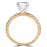 Round Diamond Solitaire with Accents Engagement Ring in Yellow Gold (MVS0069-Y)