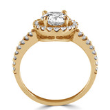 Round Diamond Round Halo Engagement Ring in Yellow Gold (MVS0093-Y)