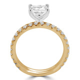 Princess Diamond Solitaire with Accents Engagement Ring and Wedding Band Set Ring in Yellow Gold (MVS0169-Y)