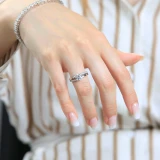 Round Diamond Split-Shank Trellis Solitaire with Accents Engagement Ring in White Gold (MVS0217-W)
