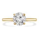 Round Diamond Solitaire Engagement Ring in Yellow Gold (MVS0231-Y)