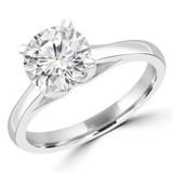 Round Diamond Solitaire Engagement Ring in White Gold (MVS0248-W)