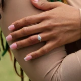 Round Diamond Trellis Solitaire Engagement Ring in White Gold (MVS0278-W)