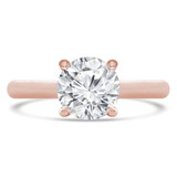 Round Diamond Cathedral Solitaire Engagement Ring in Rose Gold (MVS0280-R)