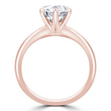 Round Diamond 6-Prong Knife Edge Solitaire Engagement Ring in Rose Gold (MVS0282-R)