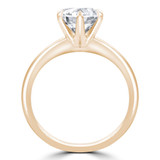 Round Diamond 6-Prong Knife Edge Solitaire Engagement Ring in Yellow Gold (MVS0282-Y)