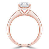Round Diamond Tapered Solitaire Engagement Ring in Rose Gold (MVS0283-R)