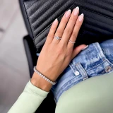 Round Diamond Solitaire with Accents Engagement Ring in White Gold (MVS0294-W)