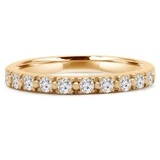 Round Lab Created Diamond Semi-Eternity Wedding Band Ring in Yellow Gold (MVSXB1002-Y)