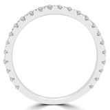 Round Lab Created Diamond Semi-Eternity Wedding Band Ring in White Gold (MVSXB1005-W)