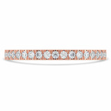 Round Lab Created Diamond Semi-Eternity Wedding Band Ring in Rose Gold (MVSXB1006-R)